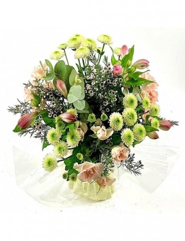 Bouquet rond blanc avec...